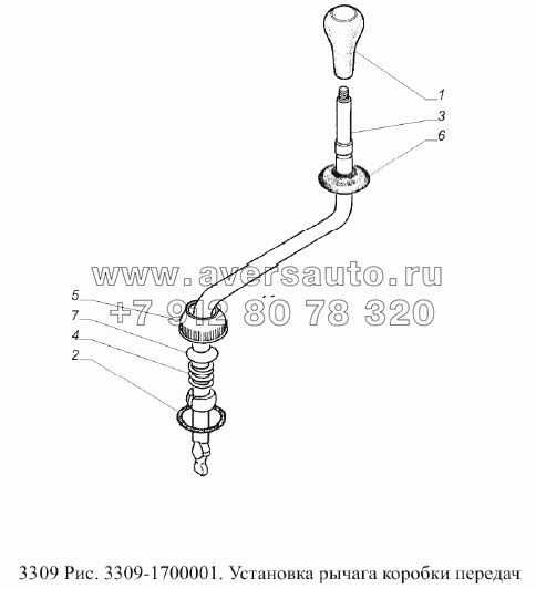 Установка рычага коробки передач